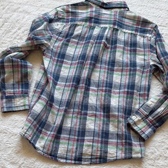 Boys Vineyard Vines Plaid Button-Down Shirt - Navy, Green & Pink - Picture 6 of 6